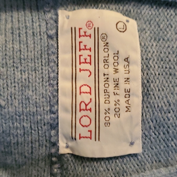 Vintage Lord Jeff wool blend blue cardigan - Picture 5 of 9